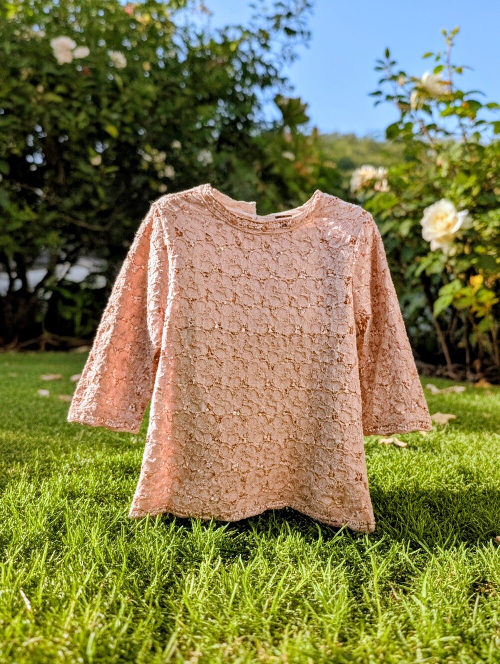 Intricate Rose Lace Blouse